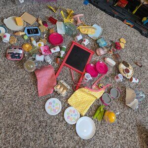 American girl doll food accessories huge lot